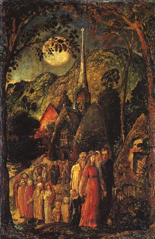 Samuel Palmer Coming from Evening Church Spain oil painting art
